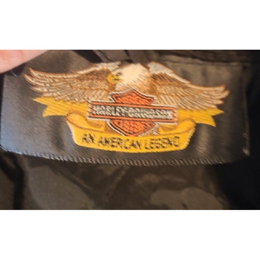 Harley Davidson PVC Rain Jacket Mens Size Small S Black Suit Windbreaker - Picture 5 of 11